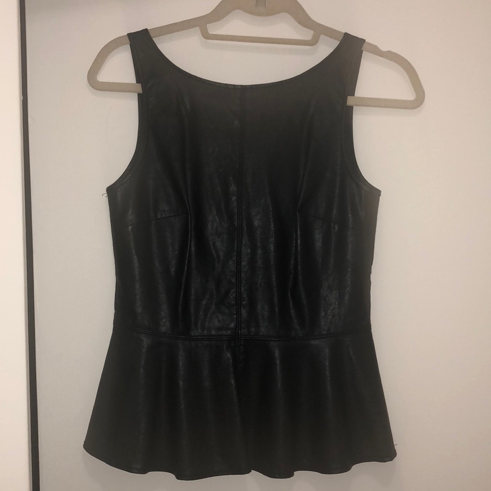 Faux leather peplum